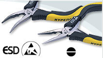 ESD-Safe STUSA Series Curve Nose Smooth Jaw Pliers 5-1/4 Long